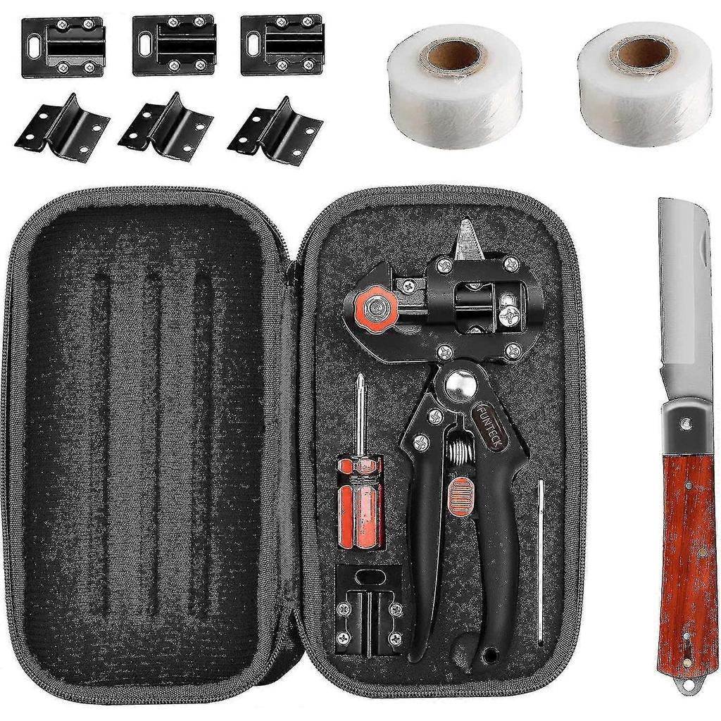 2-in-1 Grafting Tools Pruner Kit, V-graft U-graft, Perfect For Fruit Tree Grafting, Including Grafting Tapes, Grafting Knife & Replacement Blades