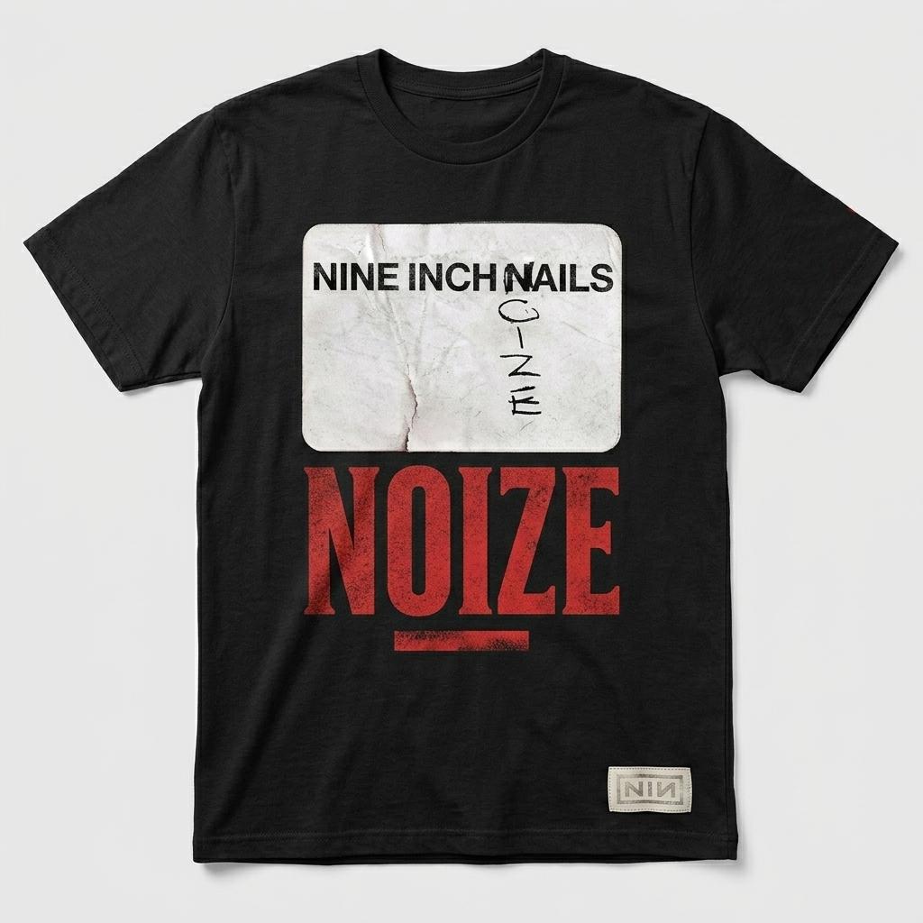 Nine Inch Nails Новый Альбом Nine Inch Noise Унисекс Роскошная Футболка Унисекс Круглый Вырез Хлопок Короткий Рукав Мода 21 Века