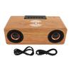 Деревянный Bluetooth-динамик-будильник с FM-радио, беспроводное зарядное устройство для телефона, будильник с Bluetooth