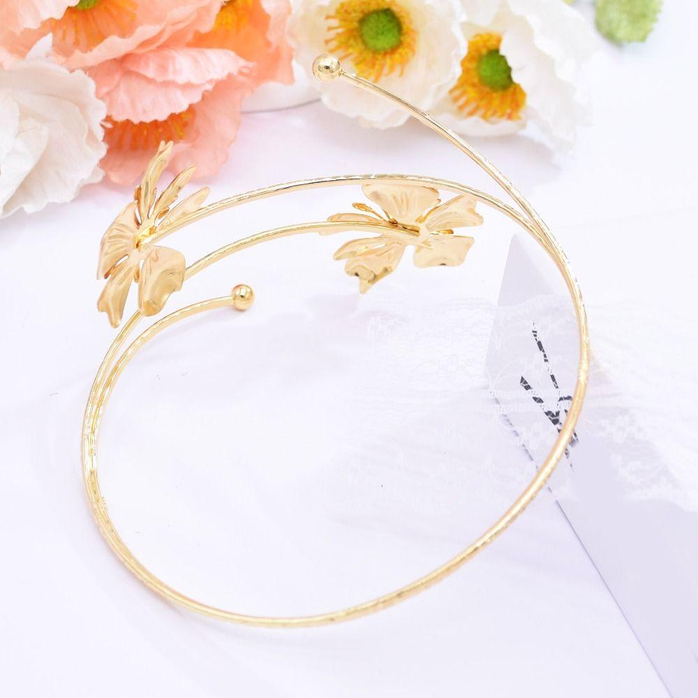 Floral Flower Bracelet Adjustable Armband Exquisite Arm Ring Girls