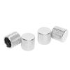 4PCS Metal Flat Top Knurled Knob Black/Silver Replacement Knob  For Electric Guitar Control Knob