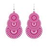 Vintage Candy Color Openwork Pattern Long Earrings For Women Jewelry Big Hollow Geometric Metal Drop Dangle Earrings Pendientes