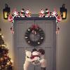 Fashion Santa Christmas Door Corner Decor Snowman Reindeer Frame Sign Wooden For Party House