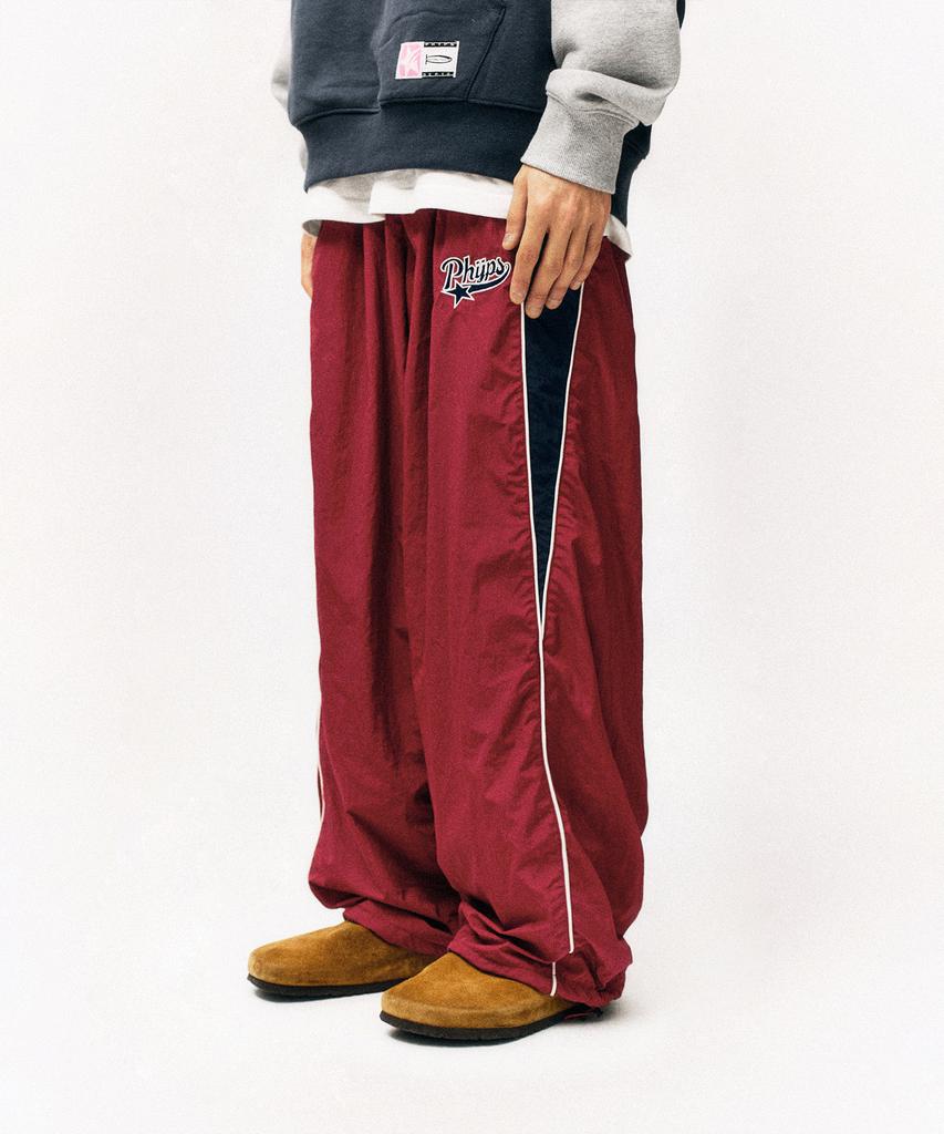 PHYSICAL DEPARTMENT Nylon Tail Track Pants_Burgundy