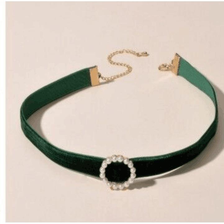 Цепочка-воротник Простая бархатная бархатная шея с жемчужной короткой библиотечной цепочкой Love