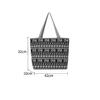 WTEMPO Double-sided Printed Women's Single Shoulder Bags Large Capacity Handbags Large Ethnic Style Leisure Shopping Tote Bags