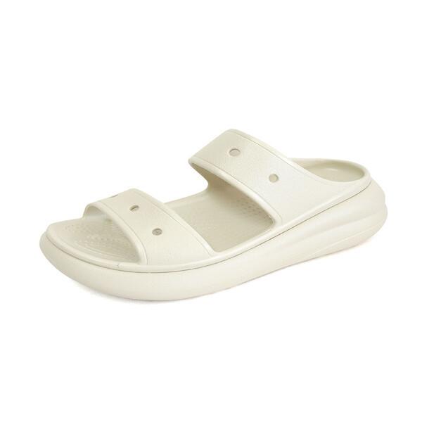 Crocs CruSh Женские высокие сандалии-тапочки на платформе S ClogS SlipperS Bone Beige 207670 2y2