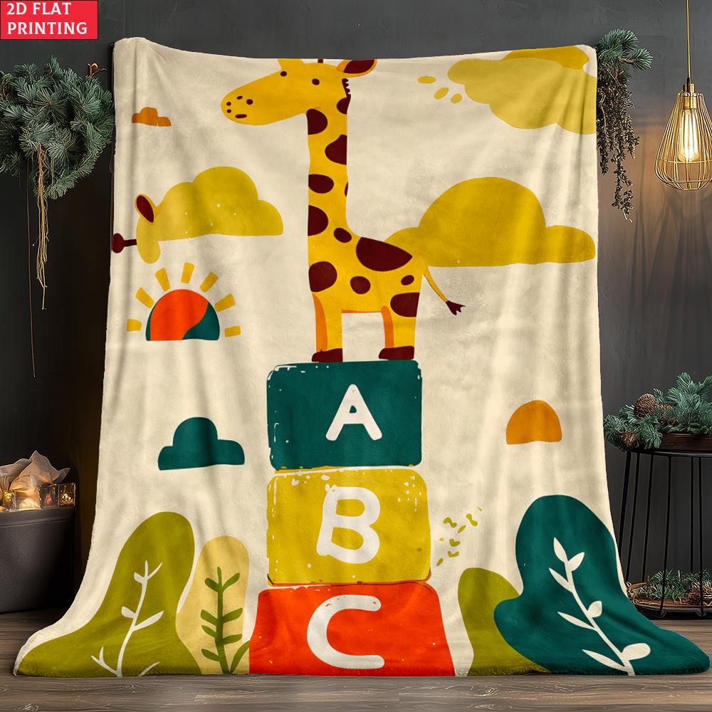 Animal flannel thin Blanket custom blanket Picnic Bed Sofa Blankets Family Bedroom Children's Room Napping blankets fluffy