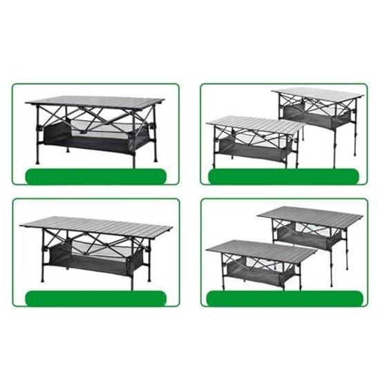 Camp table under storage bag folding pouch picnic portable basket hanging mesh camping gear organizer outdoor net bag.