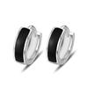 Black Round Earrings for Women 925 Sterling Silver Earrings Oorbellen Pendientes Fashion Jewelry Brincos