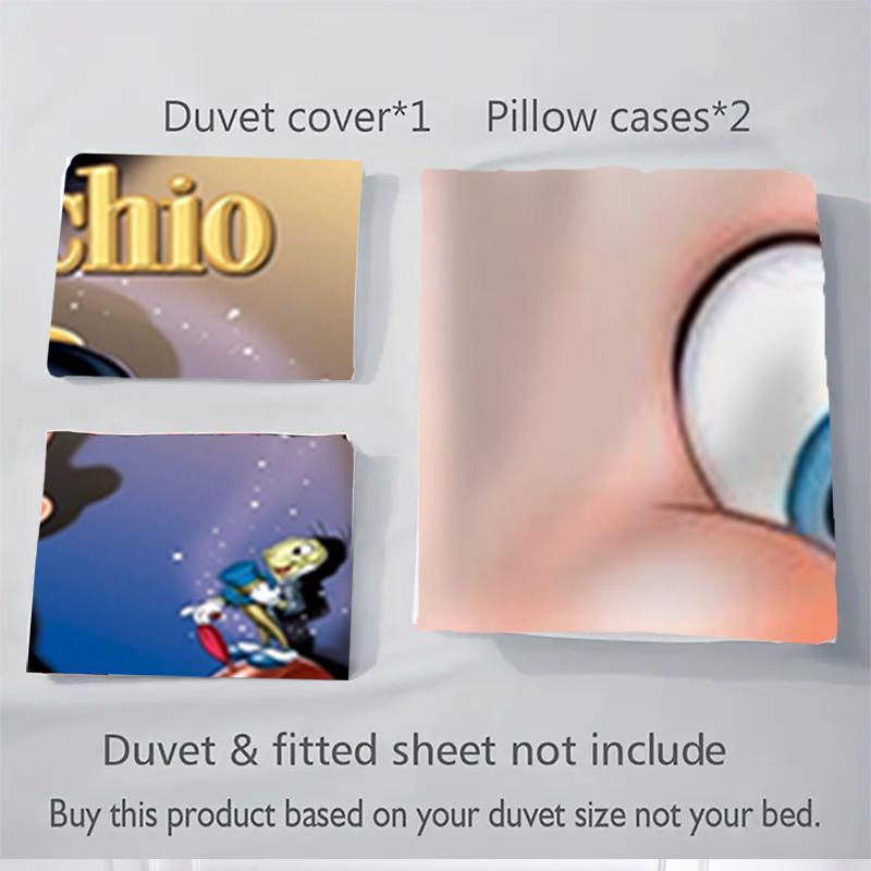3Pcs Pinocchio'S Magical Adventure Bedding Sets For All Sizes New 3D Printed Bed Cover Comforter Duvet Cover Pillowcase Bedroom Decoration