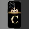 Чехол для телефона Diamond Crown Letter Capa для iPhone 16 15 14 13 12 11 Plus 16 15 14 13 12 11 Pro Max 13 12 Mini XS Max 7 8 16e