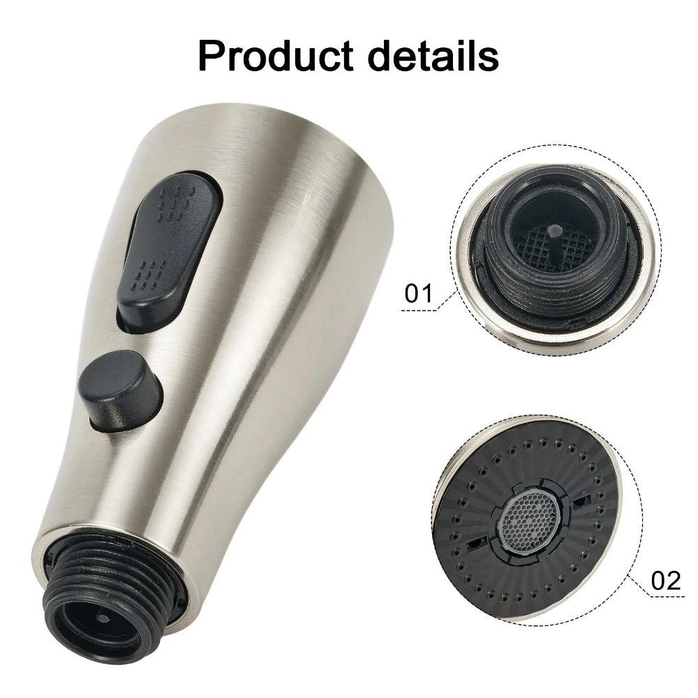 Plastic Water Tap Attachment 3 in 1 Spring Faucet Easy To Install Pull Out Faucet Replacement Part