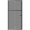 VidaXL Межкомнатная дверь 102,5x201,5 см Черный Стекло ESG и алюминий 350567