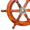 45.72 Cm Wooden Ship Wheel, Nautical Ship Wheel Decor, Marine Steering , Natural Wood , Decorative Boat , Wheel Gift