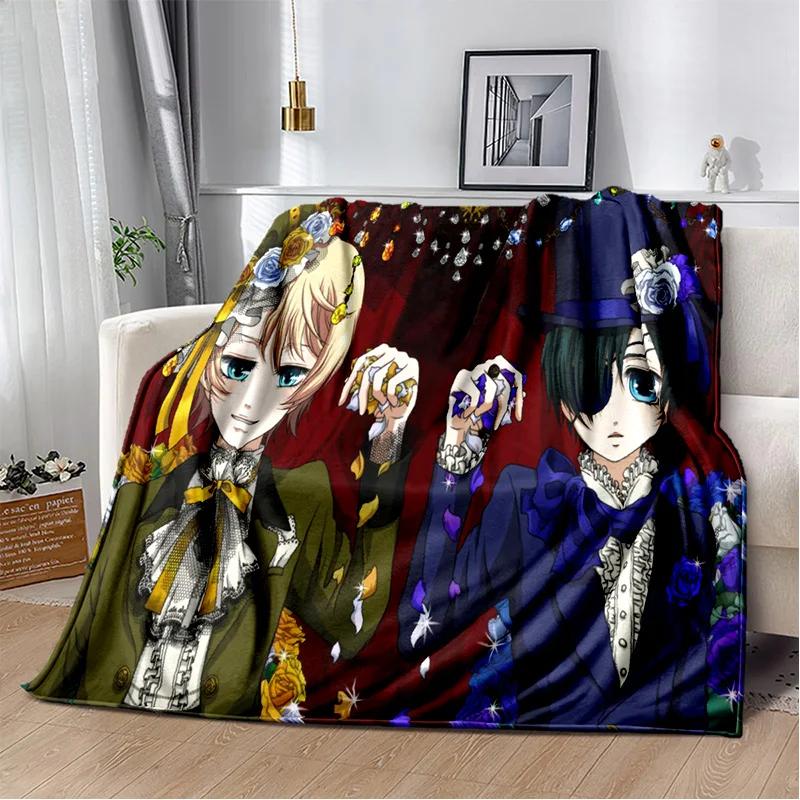 3D аниме Черный дворецкий мультяшное одеяло, мягкое одеяло для дома, спальни, кровати, дивана, пикника, путешествий, офиса, отдыха, одеяло, детское одеяло