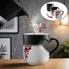 Heart-Shaped Color Changing Magic Ceramic Mug Funny Color Changing Coffee Cup with Handle That Reveals Surprise Design When Filled with Hot Beverage R