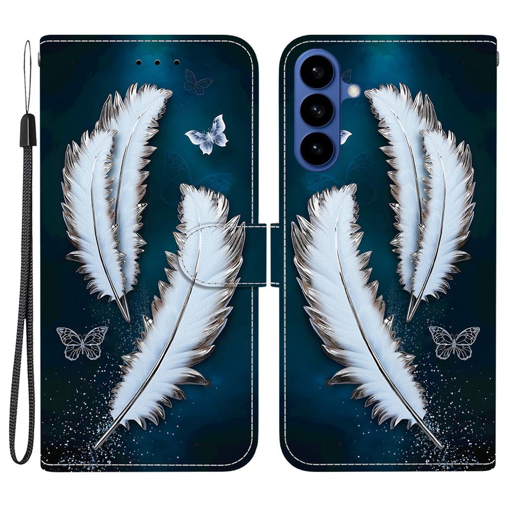 For Samsung Galaxy S26+ Case Pattern Printing Leather Flip Wallet Phone Cover with Lanyard