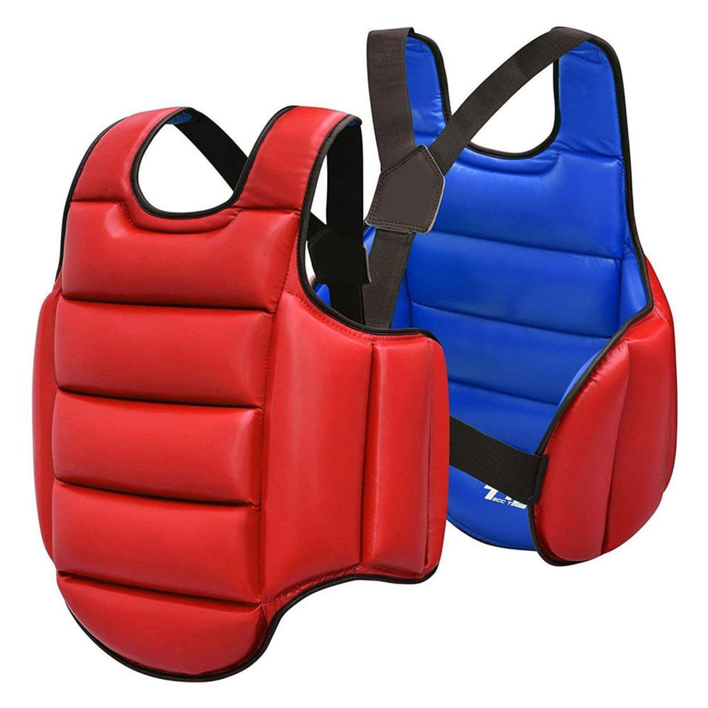 Thickened Adult Karate Chest Protector Children's Taekwondo Boxing Training Soft Elastic Protector Double-sided Wear