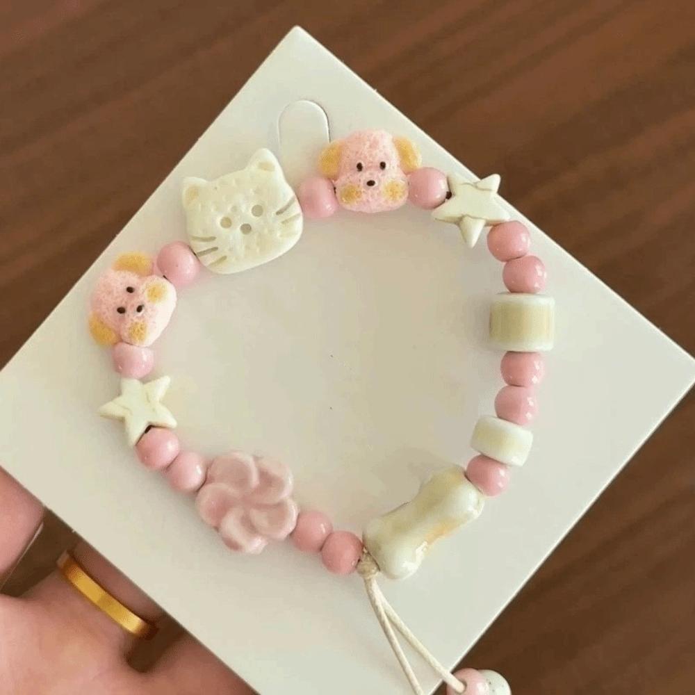 Star Cat Beads Bracelet Cute Biscuit Bear Bracelet Creative Friendship Bracelet Hand Accessory