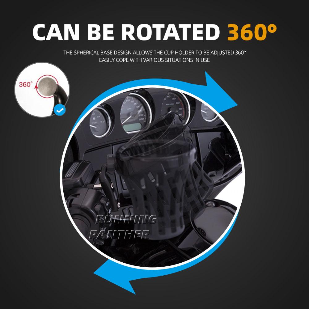 For Harley Yamaha Kawasaki Suzuki indian Honda GL1800 GL1500 F6B Universal Motorcycle Water Drinking Drink Cup Holder Bracket