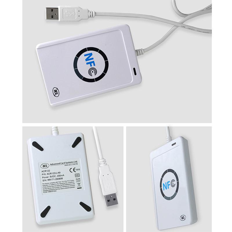Smart Card Reader Contactless Writer Copier Duplicator Writable Clone Nfc Acr122U Usb S50 13.56Mhz M1 Card Reader