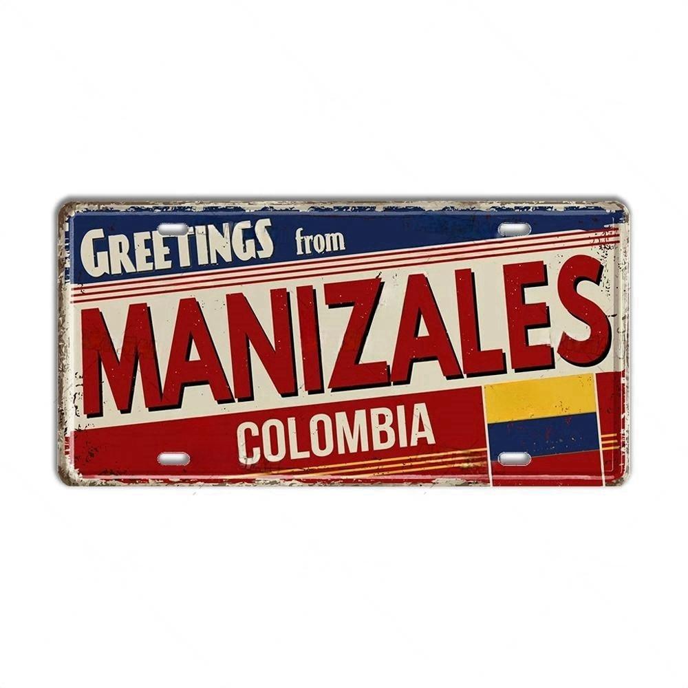 Chile Argentina Ecuador Colombia License Plate Landmark Metal Sign City State Decorative Car Plate Garage Club Bar Wall Decor