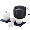 Shangqi Mutton Fat Jade Portable Travel Tea Set