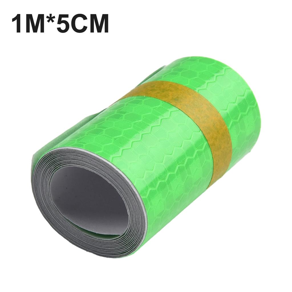 1мx5см Светоотражающая лента ПВХ Велосипедные колеса Отражающая флуоресцентная наклейка Велосипедная светоотражающая лента Наклейки Сделай сам