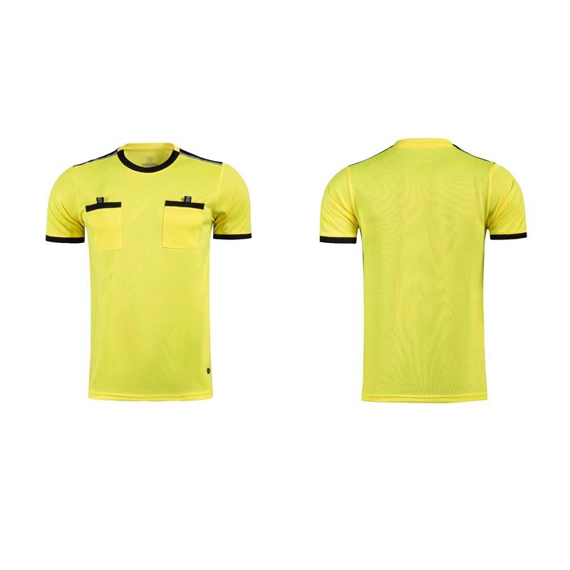 New football referee suit, referee jersey, foreign trade short-sleeved football match sports training suit printing