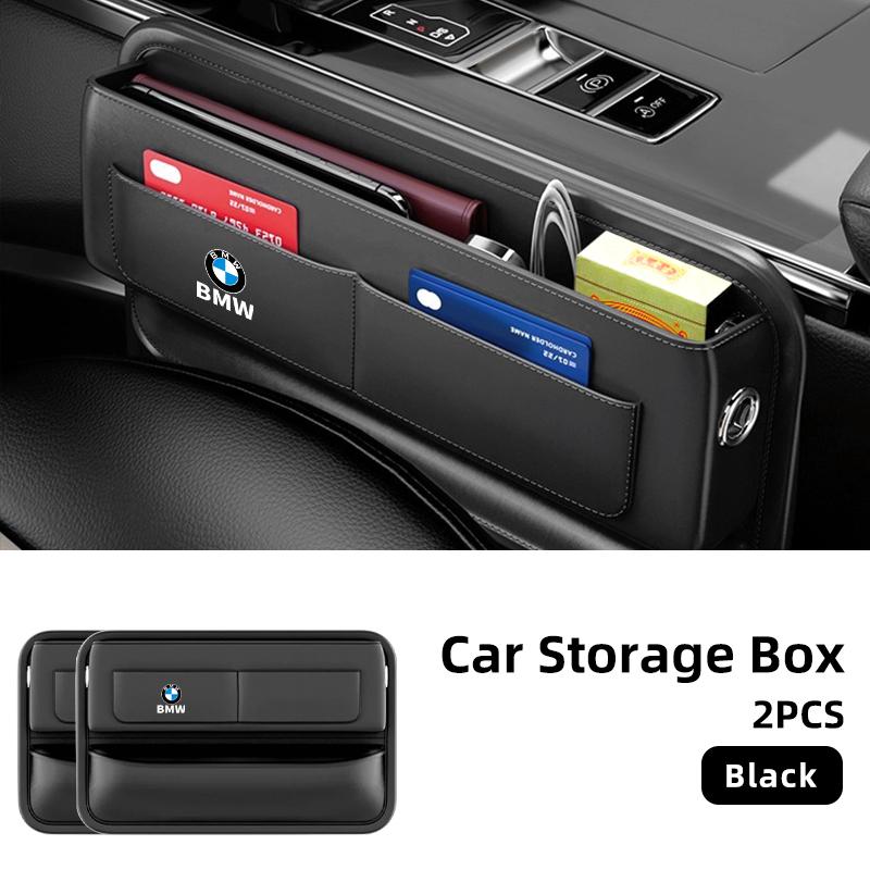 BAGW4 2026 Car Sticker Car Seat Gap Storage Box Leather Crevice Side Pocket Wallet For BMW E90 E91 E60 E61 F10 F07 E63 E64 F12 F13 G30