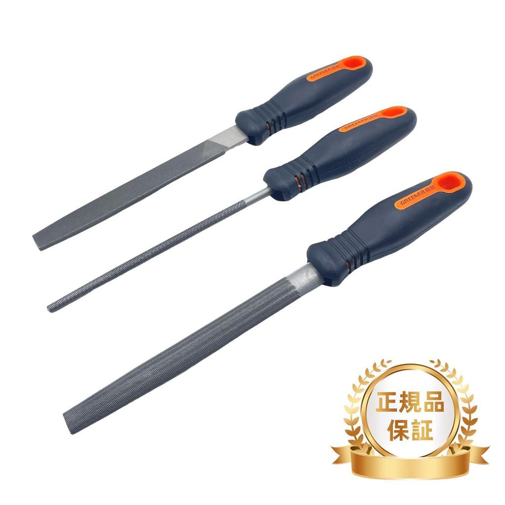 KKLM Metal Hand File Large Steel Steel Metal Large and Durable Hand Tools for and Woodworking 3-Piece Set, Files, High-Carbon Files, Flat, Round,