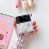 Для Samsung Galaxy Z Flip 4 3 чехол милый 3d Laser Love прозрачный силиконовый складной противоударный защитный чехол аксессуары