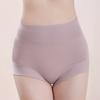 Women Panties High Waist Tummy Control Seamless Solid Color Elastic Breathable Butt-lifted Anti-septic Briefs Lady