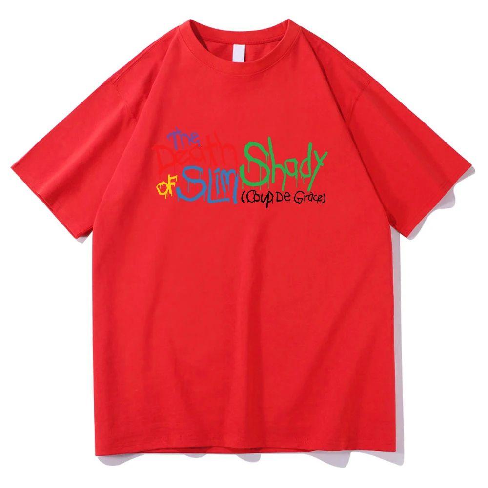 Eminem The Death of Slim Shady T Shirt Fashion Women Harajuku Hip Hop Retro T-Shirt Unisex High Quality Vintage Cotton Tees Tops