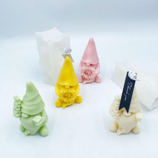 Силиконовая форма в форме гнома для свечей своими руками, ароматерапия, рождественский орнамент, инструмент многоразового использования