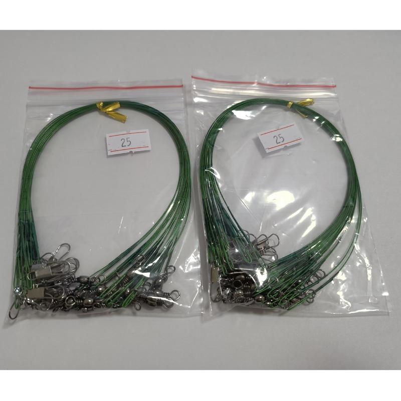 20/40 шт. стальные поводки с защитой от укуса для рыболовной проволоки, материал поводка, леска