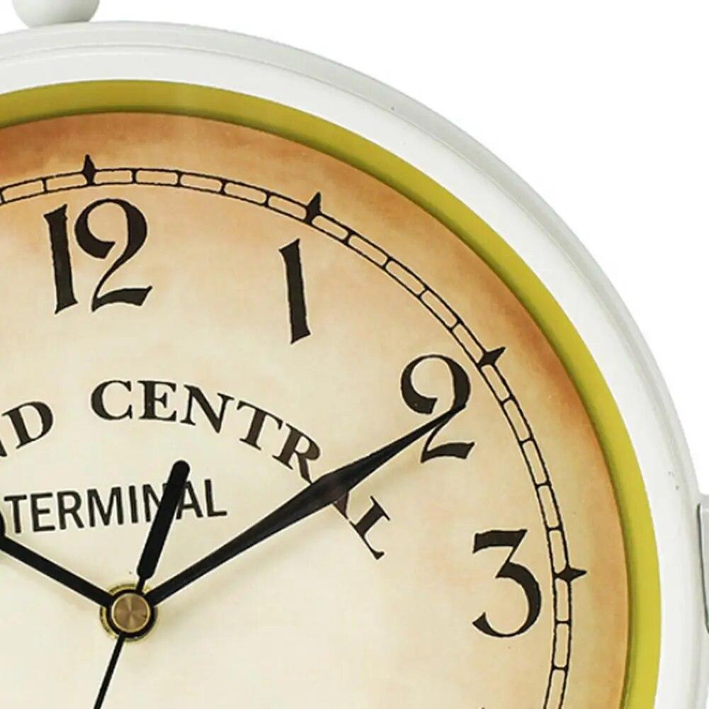 Ретро двухсторонние вращающиеся настенные часы, металлические подвесные часы, уличный декор, европейские часы, подарочные настенные часы