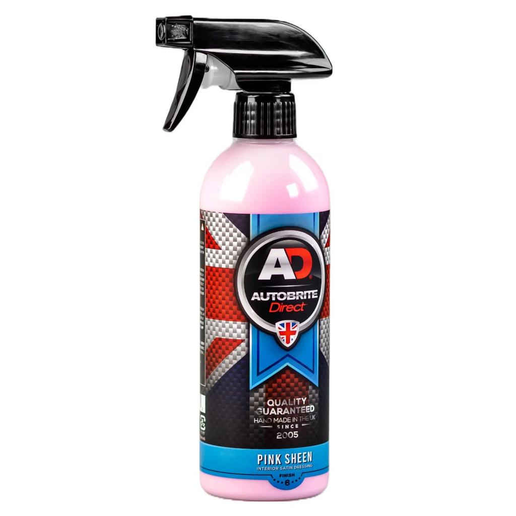 Autobrite Direct Полироль для интерьера автомобиля с пылезащитой Сделано в Великобритании Очиститель "Pink Sheen",