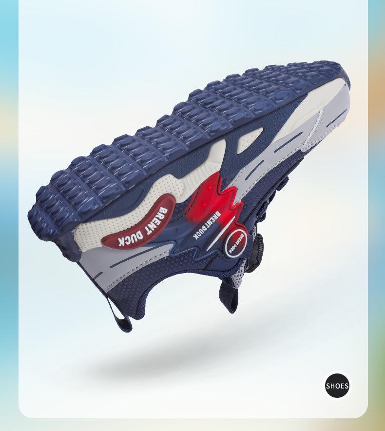 Водонепроницаемые кожаные кроссовки для бега для мальчиков, Осень 2025 - Удобная и модная спортивная обувь для детей среднего и старшего возраста