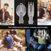 Portable Folding Titanium Spork Fork Outdoor Camping Cutlery Travel Tableware(Fork   Spoon)