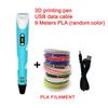 USB 3D ручка для печати DIY рисунок 9 м PLA нить трехмерные игрушки для граффити художественные инструменты для детей подарок на день рождения и Рождество
