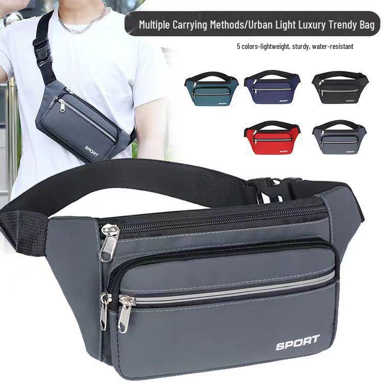 Unisex Waterproof Fanny Pack: Large Capacity, Wear-Resistant Cell Phone and Wallet Waist Bag for Outdoor Sports