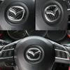 Декоративные наклейки для Mazda Axela ATENZA CX-5 CX-4 Накладка на центр руля автомобиля Наклейки на интерьер из углеродного волокна Аксессуары