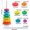 Montessori Rotating Screw Bolt Toys Perception Training Stacking Rainbow Tower  Infant
