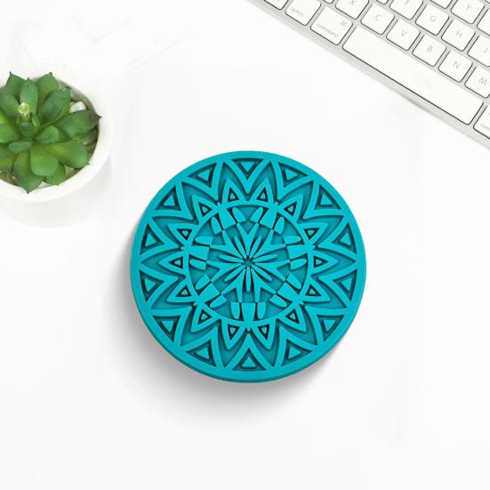 Набор из 6 силиконовых подставок для напитков, утолщенный нескользящий коврик под чашку с держателем, термостойкий поднос для кофе для горячих холодных напитков