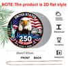 2D Flat Aluminum Sign Independence Day Style 7.87“ X 7.87” Celebrating The 250th Anniversary of The Nation's Founding Suitable for Home, Porch, and