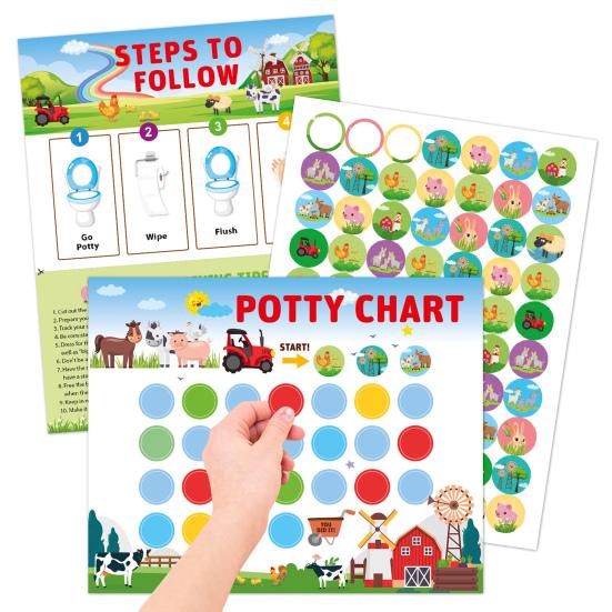 1 Set Cartoon Dinosaur Girls Potty Training Chart Toddler Potty Training Sticker Chart For Girls Potty Training