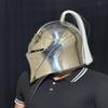 Ручной работы Средневековый Стальной Шлем Рыцаря с Пером, Готический LARP Косплей Броня Подарок