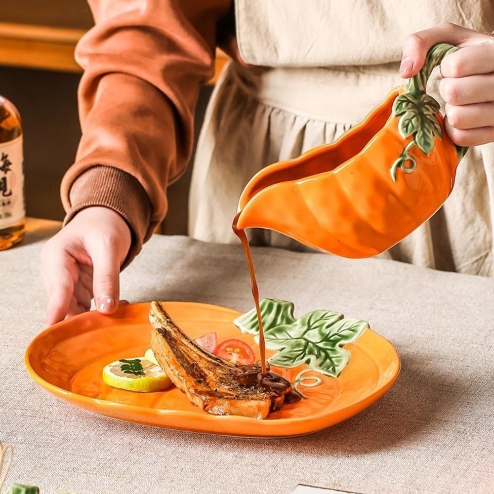 Deep Plates Dinner Plates Halloween Theme Soup Bowls Cute Ceramic Pumpkin Bowl Restaurant